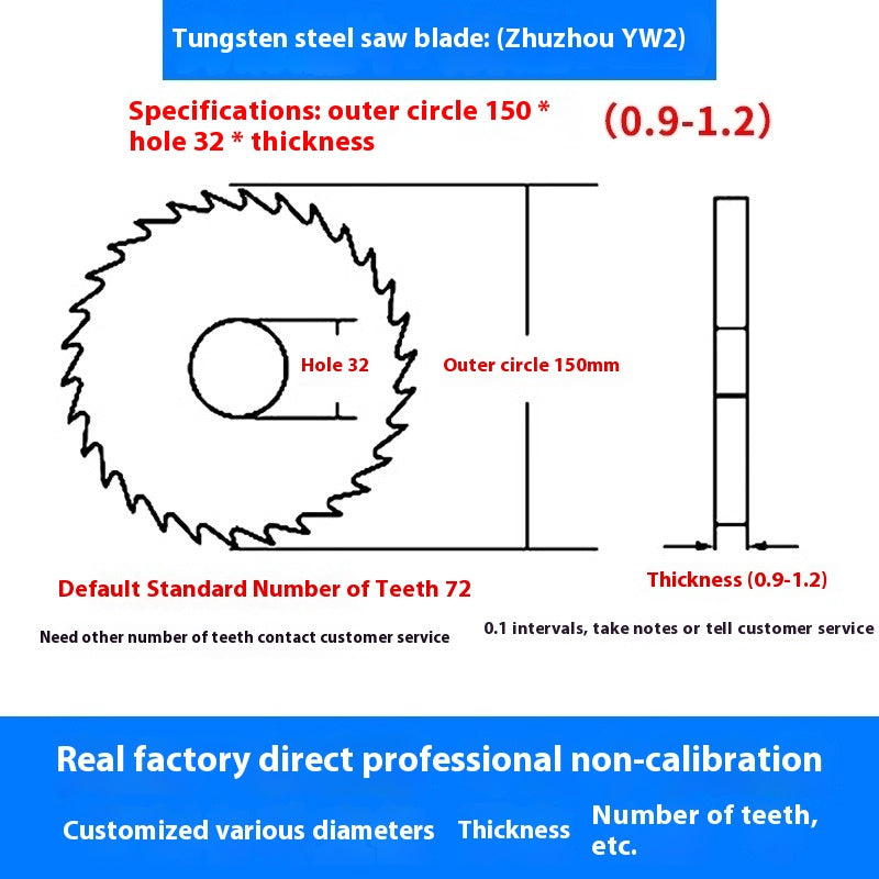 1143-Tungsten steel saw blade milling cutter ebony circular saw blade integral tungsten carbide saw blade outer diameter 20/30/40/60/80/100 Shandong Denso Pricision Tools Co.,Ltd.